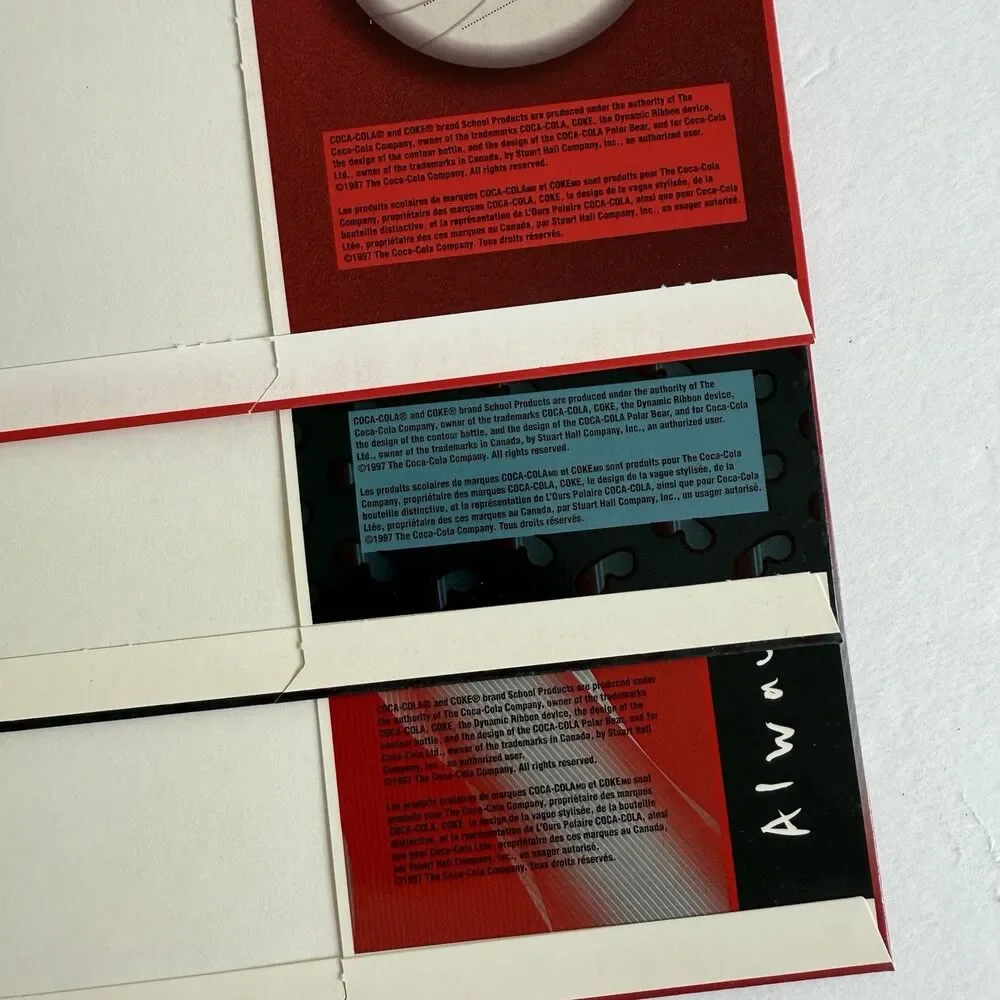 Vintage Coca Cola Coke Soft Drink Folders Spiral Notebook 1997 Memorabilia Qty 4
